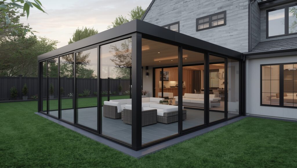 Projelerimiz lucid origin modern minimalist backyard veranda a fully enclos 3