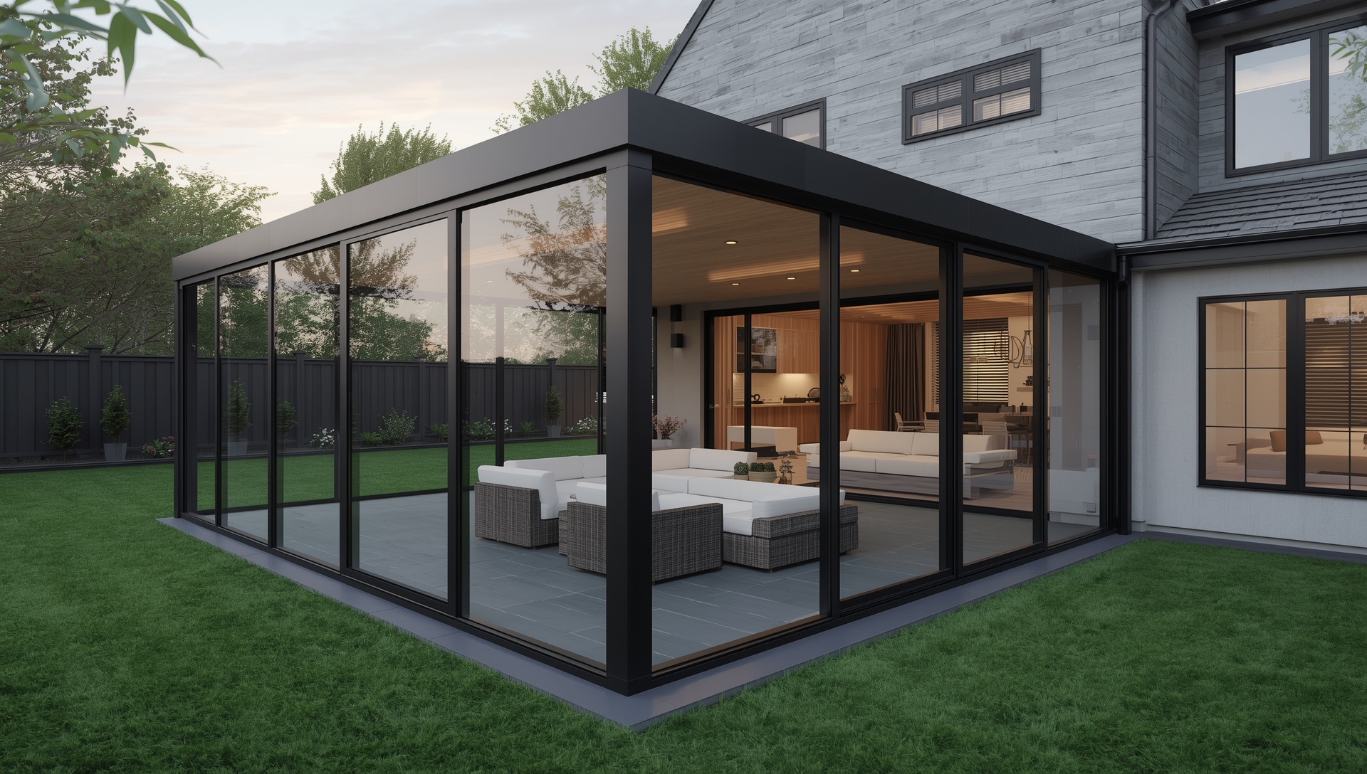 Projelerimiz lucid origin modern minimalist backyard veranda a fully enclos 3